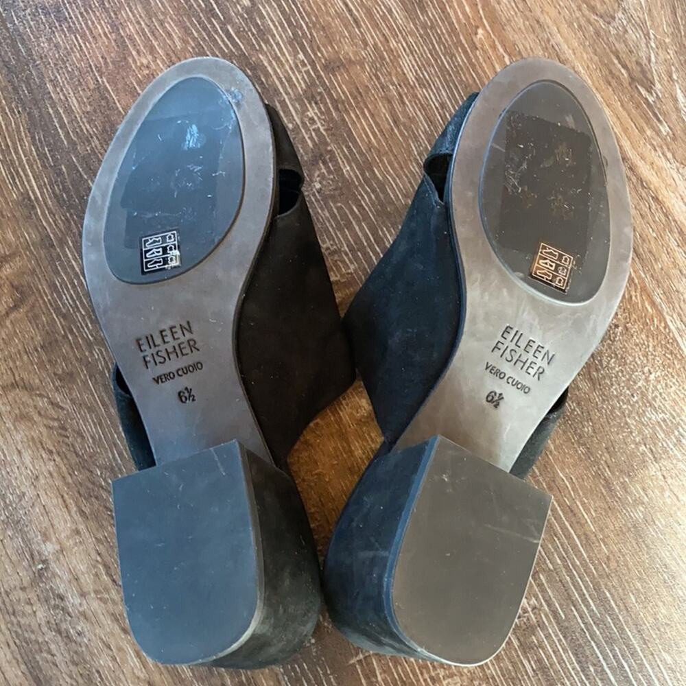 Eileen Fisher Haven Tumbled Nubuck Slide Size 6.5 - Picture 13 of 14